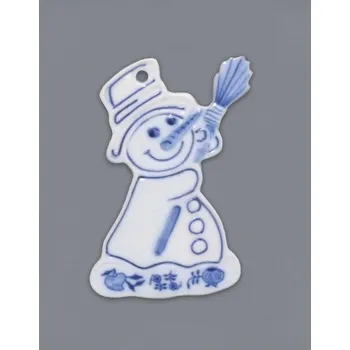 Vánoční ozdoba Český porcelán Dubí Vánoční ozdoba - sněhulák - cibulák 10657