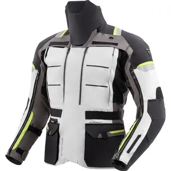 Moto bunda REBELHORN bunda CUBBY V black/gray/fluo yellow - 5XL