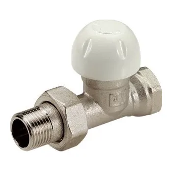 Ventil TIEMME přímý radiátorový termostatický ventil - dvouregulační s ruční hlavicí 3/8"