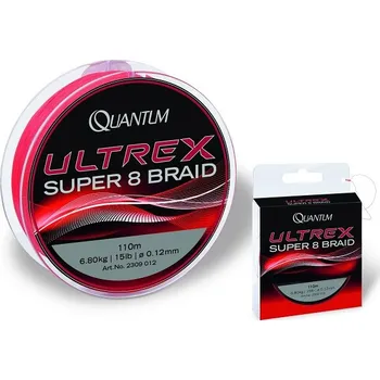 Quantum pletenka Ultrex Super Braid 110 m-červená-0,14 mm/9,10 kg
