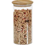 Skleněná dóza s bambusovým víkem - 1200 ml