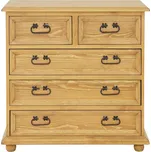 Drewmax KD802 dřevěná komoda masiv borovice rustikal (KD802 komoda STANDARD)