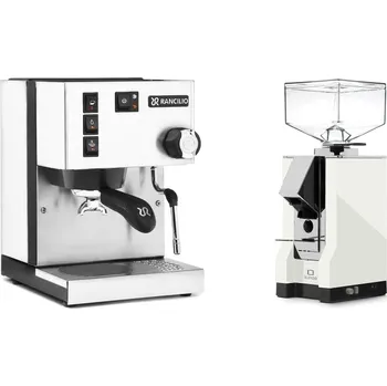 Kávovar Rancilio Silvia E, white + Eureka Mignon Silenzio, CR white