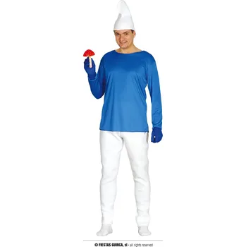 Karnevalový kostým Guirca Modrý šmoula pánský kostým Velikost: 52 – 54 (L)