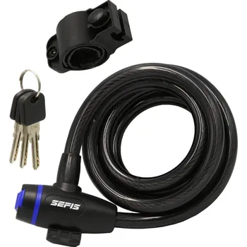 Motozámek SEFIS zámek s ocelovým lanem 1,8m 12mm