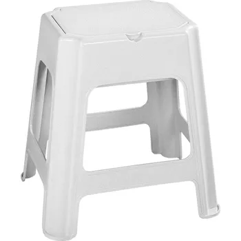 Koupelnové sedátko AQUALINE Stolička koupelnová s úložným prostorem, bílá 90902W