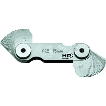 Měřicí přístroj Helios Preisser Rádiusové šablony Helios Preisser, 7,5-15 mm, 32 ks v sadě, 0604204