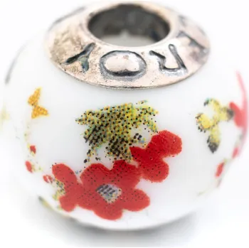 Dětské navlékací korálky Dámské korálky Viceroy VMB0046-24 Bílá Červená (1 cm)