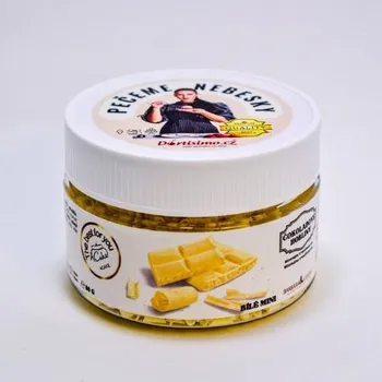 Jedlá dekorace na dort Dortisimo Čokoládové hobliny bílé mini (80 g) Besky edice