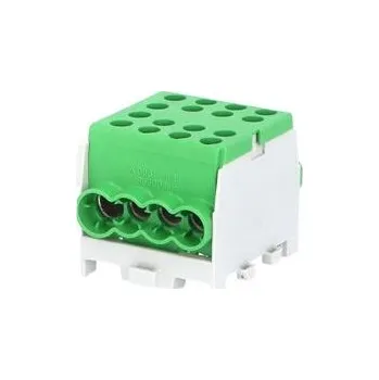 svorka Eleman Svorkovnice rozbočovací HLAK 35-1/6 M2 GN, 125A, 1pól., AL/CU, IP20, zelená,na DIN/2080185