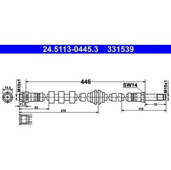 Brzdová hadice Brzdová hadice ATE 24.5113-0445.3
