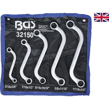 Klíče očkové "S" profil, palcové 5ks - BGS 32150