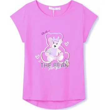 Dívčí tričko Dívčí tričko - KUGO TM6218, fialková Barva: Fialková, Velikost: 104