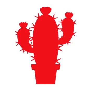 Samolepící dekorace SAMOLEPKA Kaktus 003 pravá (10 - červená) NA AUTO, NÁLEPKA, FÓLIE, POLEP, TUNING, VLASTNÍ TEXT, TISK, AUTOSAMOLEPKY.cz, POLEPY, OBRÁZEK, LOGO, SAMOLEPKY