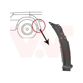 Blatník karosérie VAN WEZEL Blatník 3077653