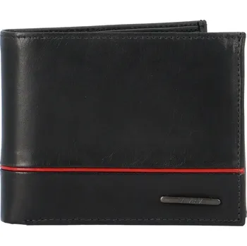Peněženka Pánská kožená peněženka na šířku Vimax Weron, černo/červená