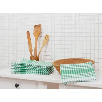 Utěrka B.E.S. - Petrovice, s.r.o. Kuchyňská utěrka káro 45x70 - Zelená