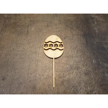 Velikonoční dekorace Velikonoční zápich do květináče Vajíčko s vlnkami