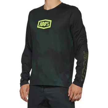 cyklistický dres Dres - 100% Airmatic Limited Edition Ls - Black Camo M