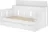 Rozkládací postel s úložným boxem na matrace 90-180 x 200 cm, bílá