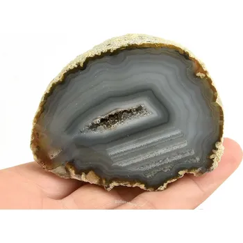 Přírodní kámen Přírodní achát geoda s dutinou 204g