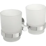 X-ROUND dvojitý držák skleniček, chrom