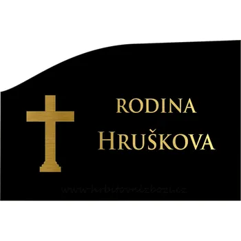 Smuteční dekorace Náhrobní deska rodina písmo zlaté 15 x 10 cm