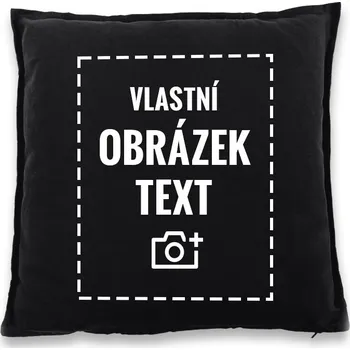Dekorativní polštářek Polštářek s vlastním potiskem 40x40 cm, Barva Černá, Velikost 40×40 cm, Canvas Bavlněný polštář Bezvatriko.cz
