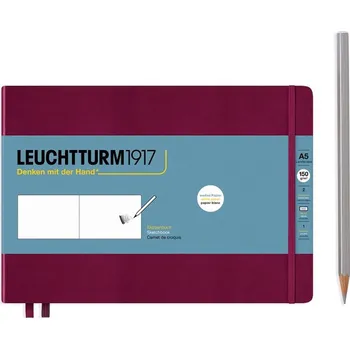 Leuchtturm1917 Skicák Leuchtturm1917, A5, 56 l., horizontální - vínový