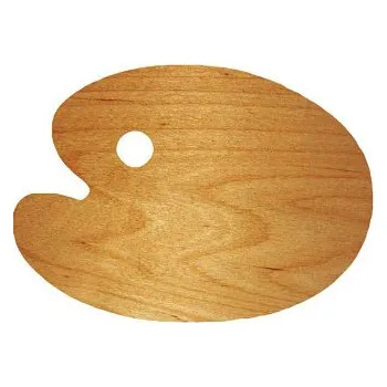 Paleta na barvy Oválná lakovaná dřevěná paleta 25x35cm Rosa (Oválná lakovaná dřevěná paleta 25x35cm Rosa)