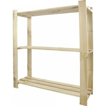 regál Dřevěný regál B-26 90x80x30 - borovice