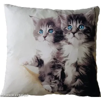 Povlak na dekorativní polštářek Povlak - povlaky 3D Kočičky