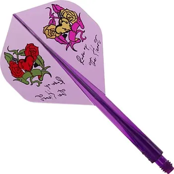 Příslušenství pro šipky Letky CONDOR AXE Standard Heart of Gold Clear Purple Long