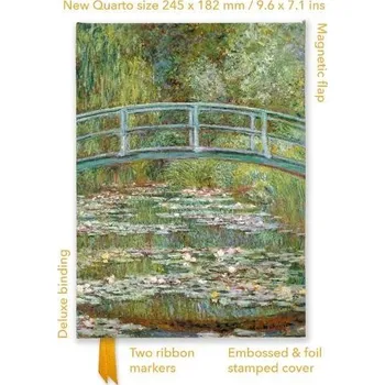Cizojazyčná kniha Claude Monet: Bridge over a Pond of Water Lilies (Foiled Quarto Journal)