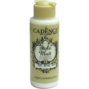 Výtvarná barva Cadence Matná akrylová barva Cadence Style Matt, 120 ml - white, bílá