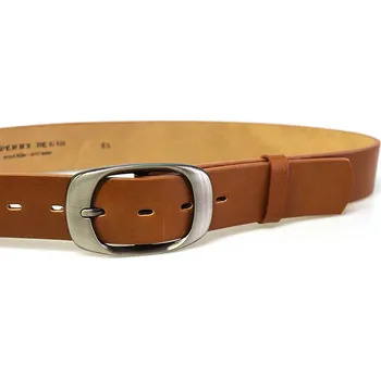 Opasek PENNY BELTS Kožený opasek 72NKS-42 světle hnědý - 90 cm