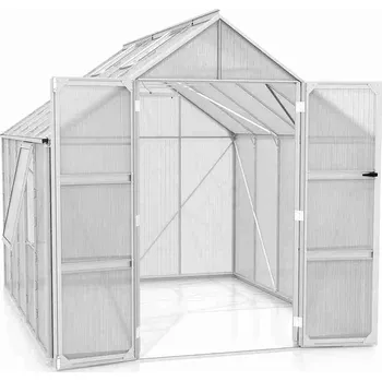 Skleník Zahradní skleník VITAVIA OLYMP 8300, polykarbonát 6 mm, stříbrný Varianta: skleník VITAVIA OLYMP 8300 PC 6 mm stříbrný LG3792