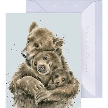 Wrendale Designs Dárková kartička Wrendale Designs "Bear Hugs" - Medvědí rodina