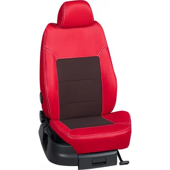 Potah sedadla Autopotahy Seat LEON / od r.2000->, 5-dveří, KOŽENKA > OR 0389 (OR 0389 / Červený koženkový bok)