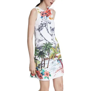 Dámské šaty Desigual Dámske šaty TROPICAL Bílá XS Šaty