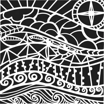 Výtvarná sada The Crafter´s Workshop Šablona TCW 6"x6" (15,2x15,2 cm) - Nautical Vision