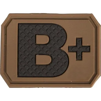 Módní doplněk Nášivka Miltec 3D Patch krvná skupina coyote B+