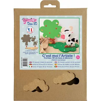 kreativní sada Gomille Kreativní dřevěná sada k dotvoření Gomille - Kravička