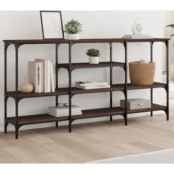 Konzolový stolek vidaXL Konzolový stolek 160 x 29 x 80 cm kompozitní dřevo [839067] Barva: hnědý dub