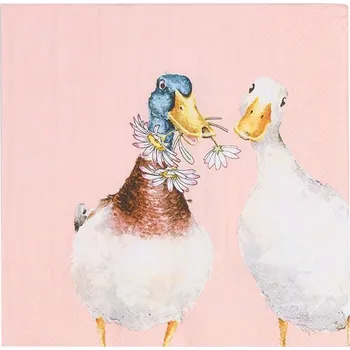 Papírový ubrousek Wrendale Designs Papírové ubrousky Wrendale Designs "Not a Daisy Goes By", 33x33 cm - Kachny