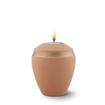 Smuteční dekorace Keramická miniurna Helena - Béžová
