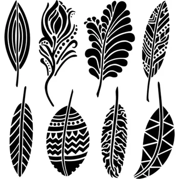 The Crafter´s Workshop Šablona TCW 6"x6" (15,2x15,2 cm) - Fancy Feathers