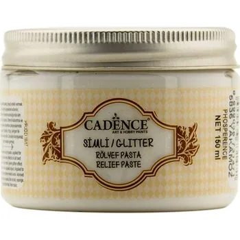 Speciální výtvarná barva Cadence Reliéfní glitrová pasta Cadence Glitter, 150 ml - bílá holografická