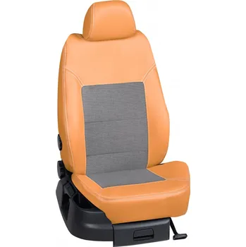 Potah sedadla Autopotahy Renault TRAFIC / od r.2014->, 2 dveře, 9 míst, KOŽENKA > OR 0119 (OR 0119 / Hnědý koženkový bok)