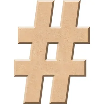 Aladine Dřevěný symbol Aladine k dekoraci, 5 cm - #